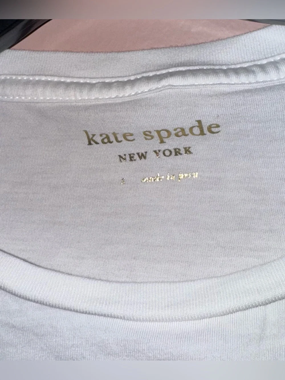 Kate Spade White Las Vegas Tee T Shirt Size S NWOT!